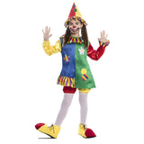 Disfraz de Payasa Desigual Multicolor para niña