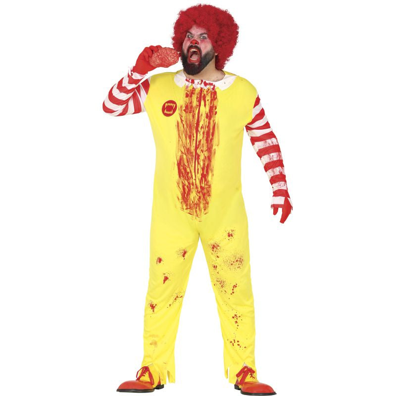 Disfraz de Payaso Burguer Terror para hombre Bis
