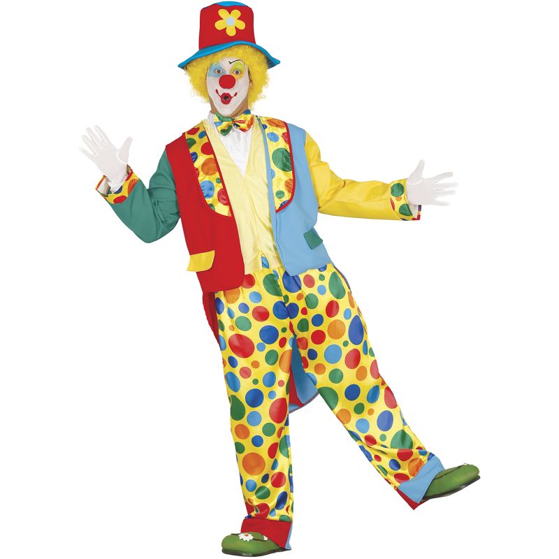 Disfraz de Payaso Frac Multicolor para hombre
