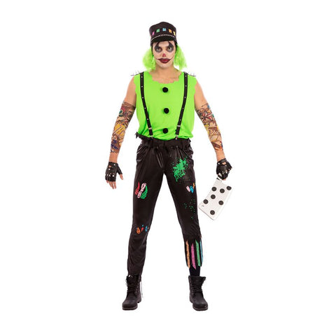 Disfraz de Payaso Motero Asesino para hombre Bis