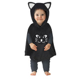 Disfraz de Poncho Gatito Negro para bebé