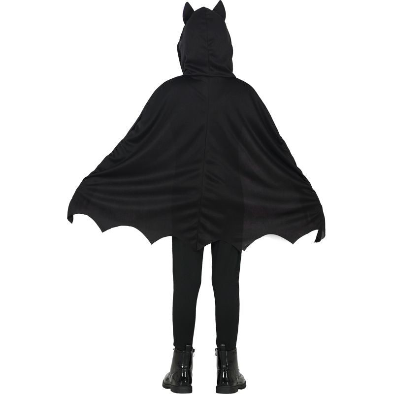 Disfraz de Poncho Murciélagos Morados para niña Espalda