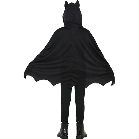 Disfraz de Poncho Murciélagos Morados para niña Espalda
