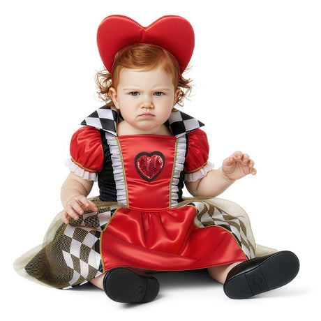 Disfraz de Reina Corazones Deluxe para bebé