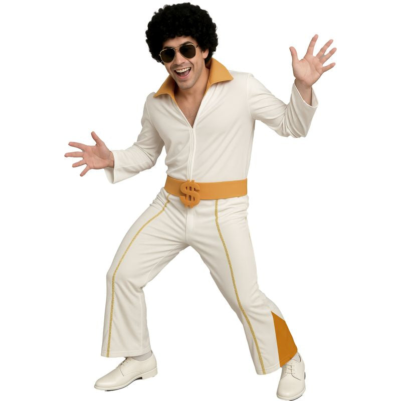 Disfraz de Rockero Elvis Dorado para hombre