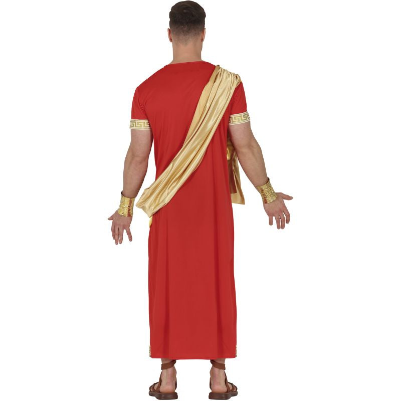 Disfraz de Romano Rojo para hombre Espalda