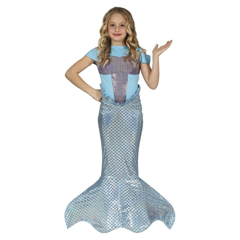 Disfraz de Sirena Azul Fantasía para niña