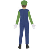 Disfraz de Súper Fontanero Luigi para niño Espalda