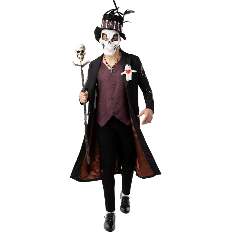 Disfraz de Esqueleto Vudú para hombre