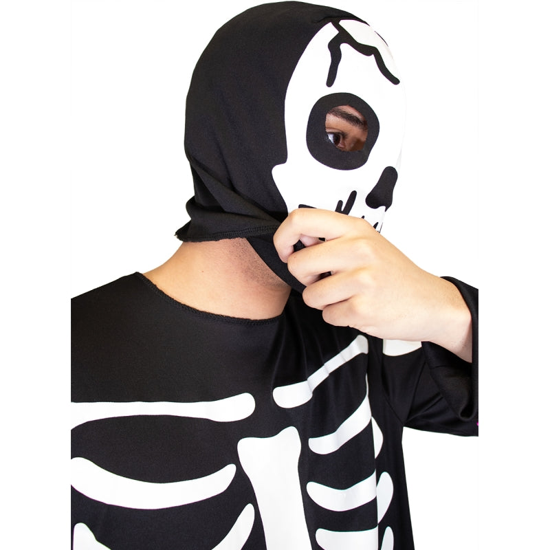 Disfraz de Esqueleto brilla en la oscuridad para hombre Detalle Bis