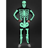 Disfraz de Esqueleto brilla en la oscuridad para niño Bis