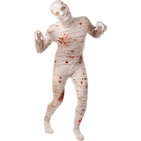 Disfraz de Momia Ensangrentada segunda piel para adulto Bis