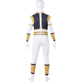 Disfraz de Power Ranger Blanco Segunda piel adulto unisex Espalda