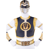 Disfraz de Power Ranger Blanco Segunda piel adulto unisex Detalle