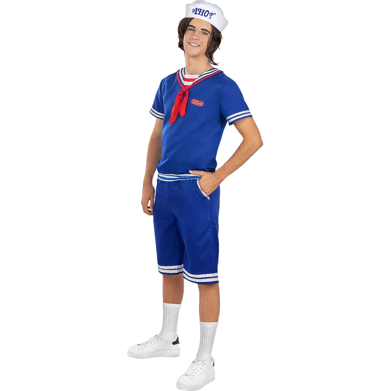Disfraz de Steve Ahoy Stranger Things  Oficial Netflix para hombre Bis