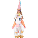 Disfraz de Unicornio Fantasía a hombros  hinchable infantil Detalle