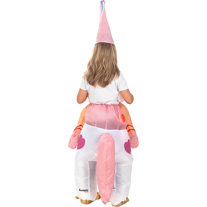 Disfraz de Unicornio Fantasía a hombros  hinchable infantil Espalda
