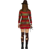 Disfraz de Freddy Krueger de Pesadilla en Elm Street para mujer Espalda