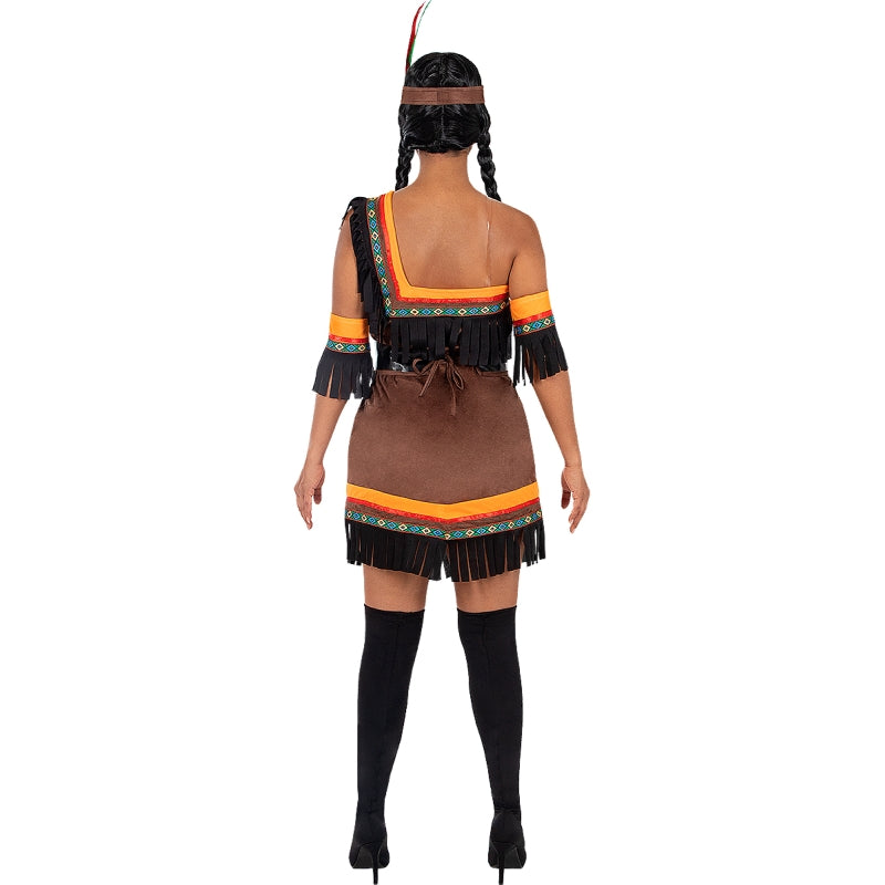 Disfraz de India Sexy Deluxe para mujer Espalda