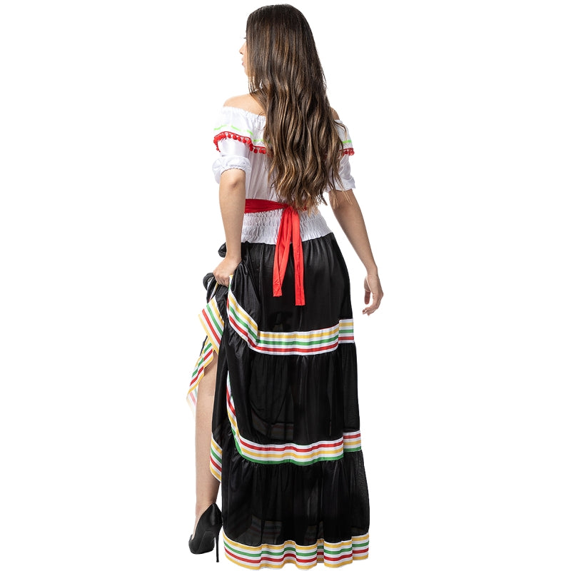 Disfraz de Mexicana Adelita para mujer Espalda