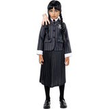 Disfraz de Miércoles Addams uniforme Wednesday para niña Detalle Bis