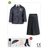 Disfraz de Miércoles Addams uniforme Wednesday para niña Contenido