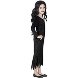 Disfraz de Morticia Addams de La Familia Addams para niña Perfil
