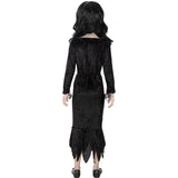 Disfraz de Morticia Addams de La Familia Addams para niña Espalda