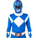 Disfraz de Power Ranger Azul Segunda piel adulto unisex Detalle