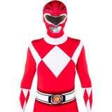 Disfraz de Power Ranger Rojo segunda piel adulto unisex Detalle