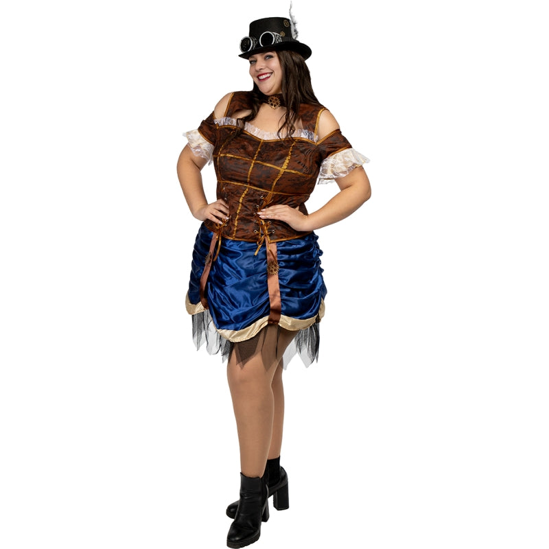  Disfraz de Steampunk Corto para mujer Talla Grande
