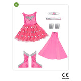 Disfraz de Wonder Woman rosa para niña Contenido