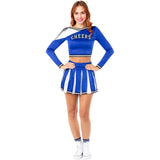 Disfraz de Cheerleader Azul para mujer Bis
