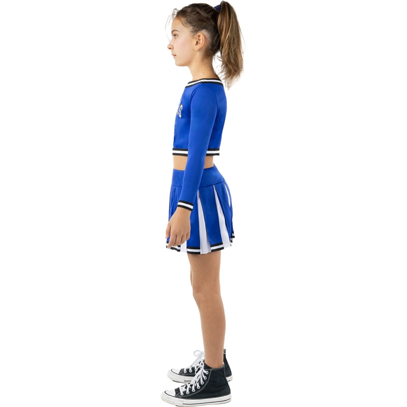 Disfraz de Animadora USA azul para niña Perfil