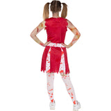 Disfraz de Cheerleader Zombie para mujer Espalda