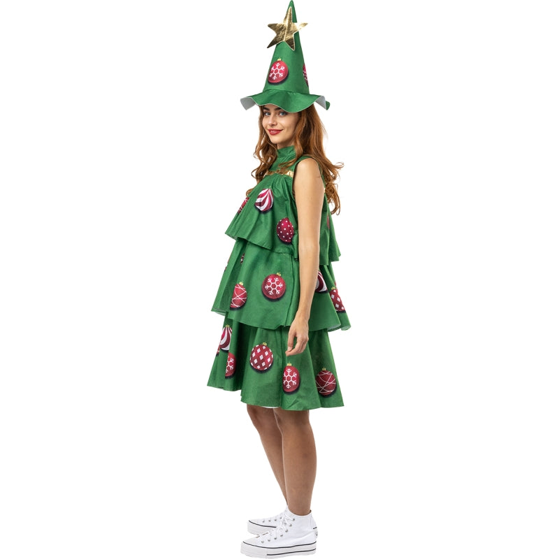 Disfraz de Árbol Típico de Navidad para mujer Perfil