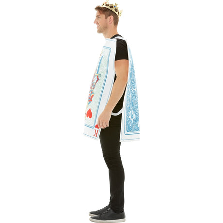Disfraz de Carta de Póker Rey de Corazones adulto unisex Perfil