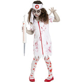 Disfraz de Doctora Zombie Sangrienta para niña Bis
