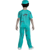 Disfraz de Doctor Zombie Sangriento para niño Espalda