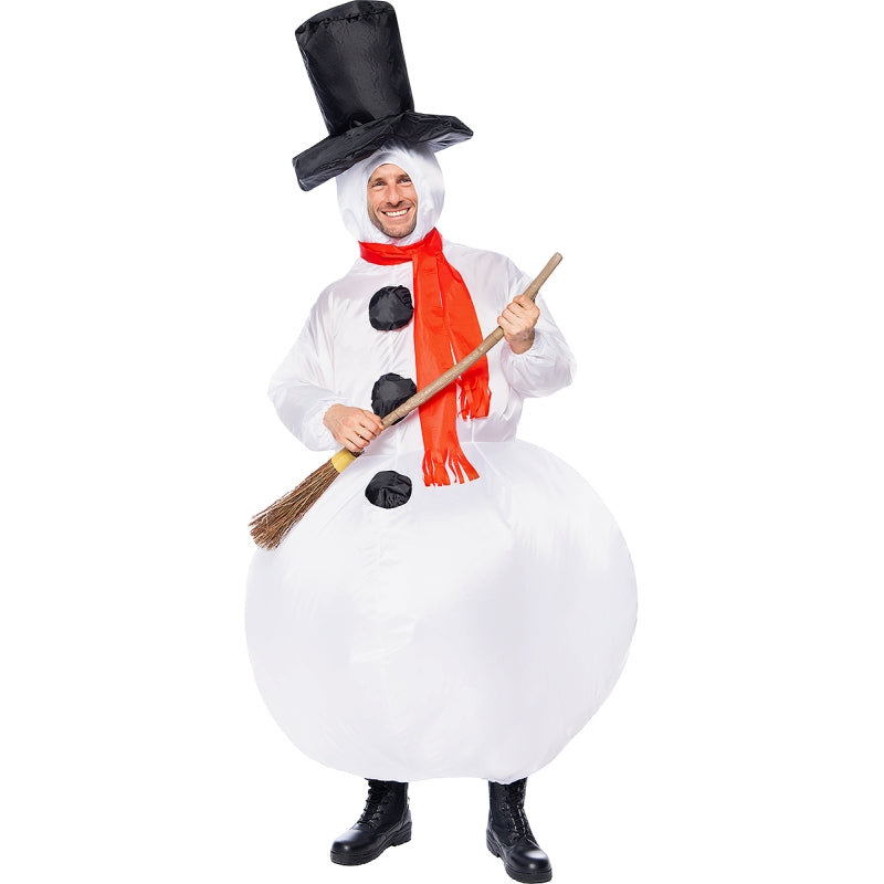 Disfraz de Muñeco de Nieve Clásico Hinchable  adulto unisex Detalle