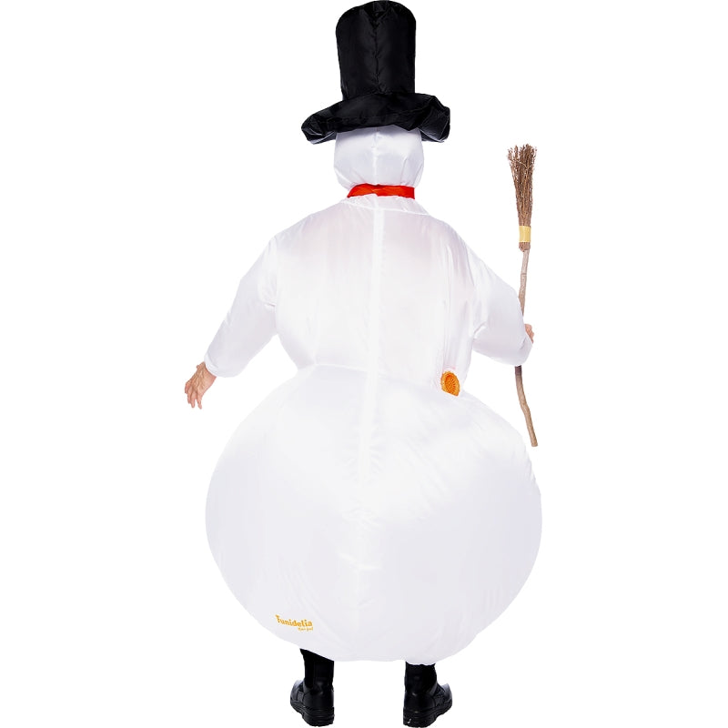 Disfraz de Muñeco de Nieve Clásico Hinchable  adulto unisex Espalda