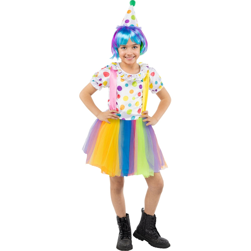 Disfraz de Payasa Tul Multicolor para niña Bis