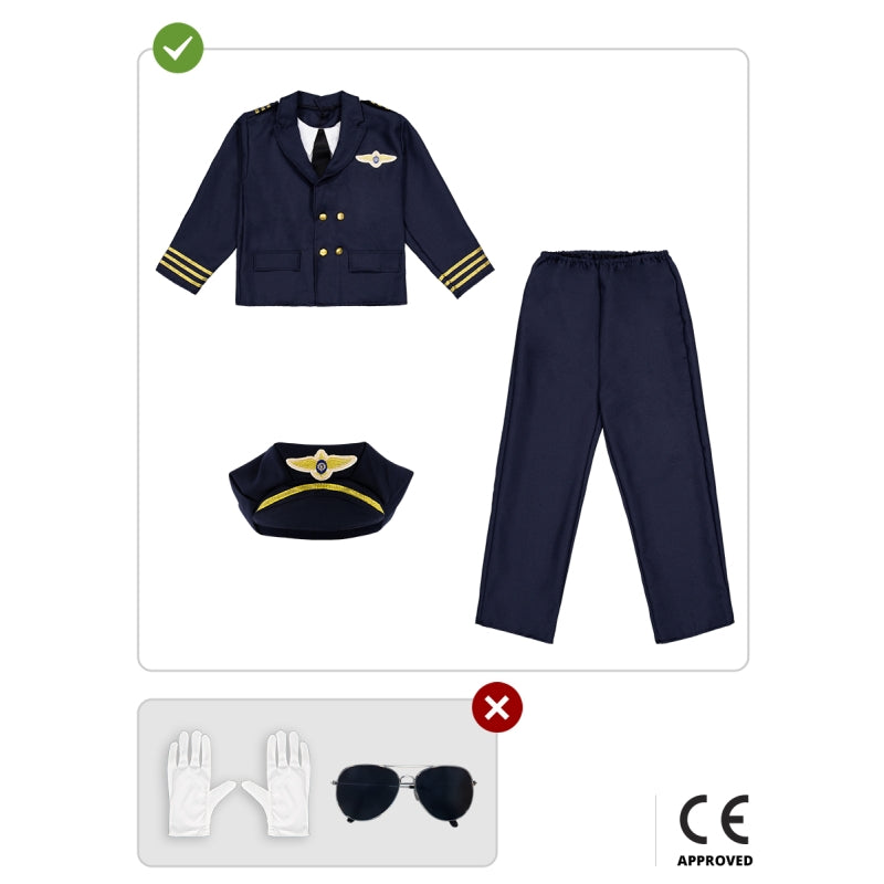 Disfraz de Piloto de Aviones para niño Contenido
