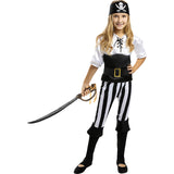 Disfraz de Pirata a rayas Black&White Collection para niña