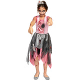 Disfraz de Princesa Zombie Rosa para niña Bis