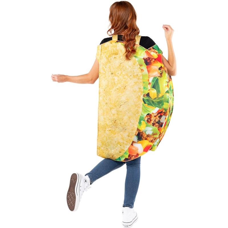 Disfraz de Taco Mexicano adulto unisex Espalda
