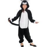 Disfraz de Gato Negro Kigurumi infantil
