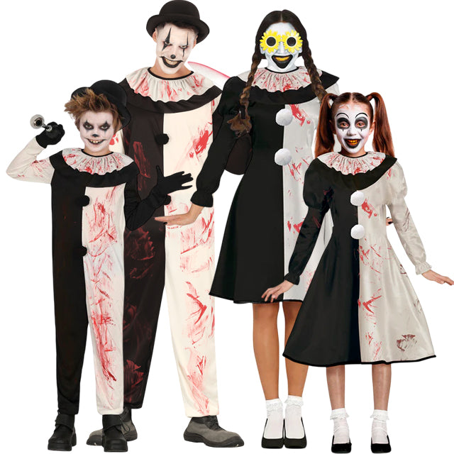 Disfraces Arlequines Terrifier para grupos y familias