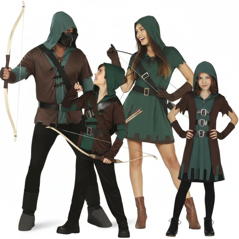 Disfraces Forajidos Robin Hood para grupos y familias Bis