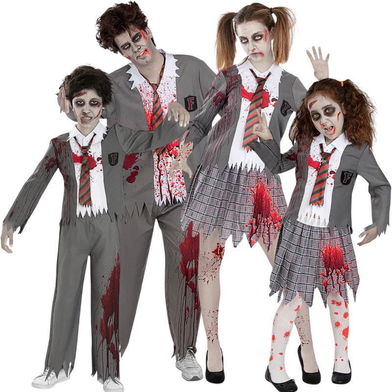Disfraces Estudiantes Zombies para grupos y familias
